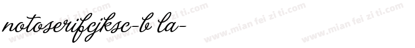 notoserifcjksc-b la字体转换